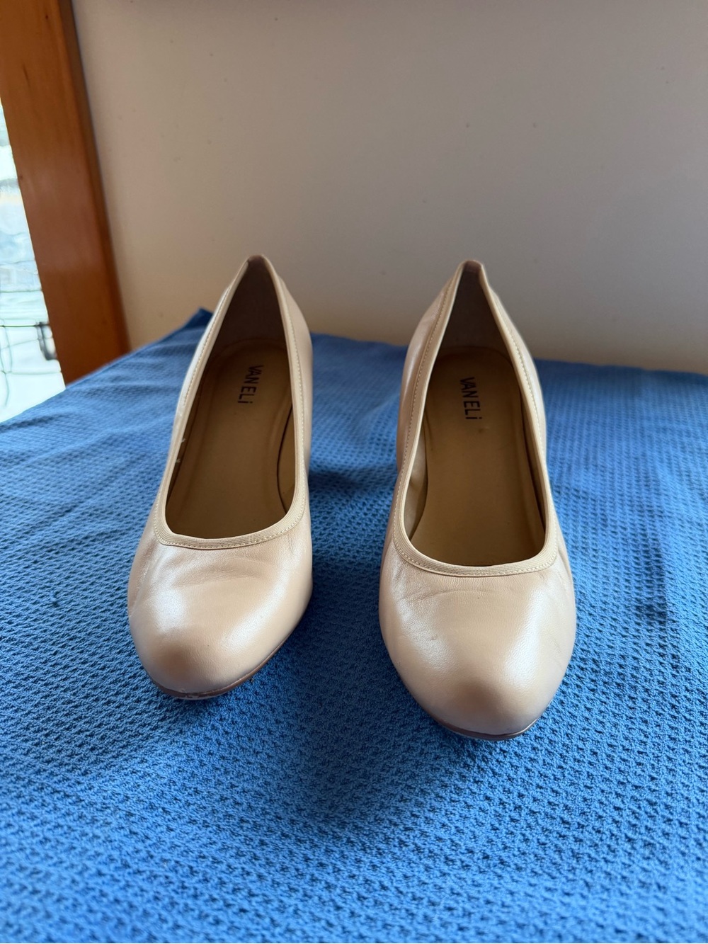 Vaneli Nude/Cream Round-Toe Pumps